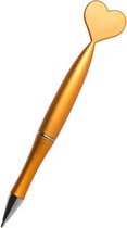 Pen met Hartje | Balpen 14 cm | Goud