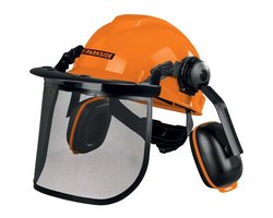 Parkside Bosbouwhelm - Ideaal als bescherming bij het klussen in de tuin of bosrijk gebied met snijapparaten - Beschermt hoofd, gezicht, ogen en gehoor - Afneembaar en opklapbaar vizier met fijnmazig, metalen gaas Parkside Bosbouwhelm - Ideaal als bescherming bij het klussen in de tuin of bosrijk gebied met snijapparaten - Beschermt hoofd, gezicht, ogen en gehoor - Afneembaar en opklapbaar vizier met fijnmazig, metalen gaas