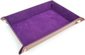 Bakje voor dobbelstenen - Dice Tray Paars rechthoek voor o.a. Dungeons & Dragons