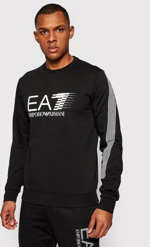 EA7 Emporio Armani Sweater - EA7 Crewneck Trui - Zwart - Maat XS |