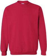 Gildan Zware Blend Unisex Adult Crewneck Sweatshirt voor volwassenen (Kersenrood)