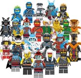 Ninja Minifigures - Masters of Spinjitzu - 24 pack ICE Karakters Lord Garmadon, Zane ,Kai, Jay, Akita, Blizzard Sord Masters etc.