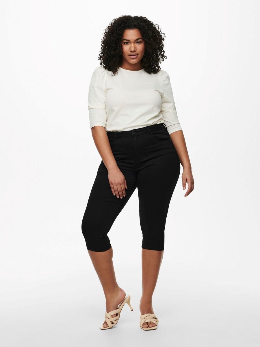 Only Carmakoma Caraugusta Broek Capri Zwart Maat 46