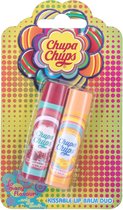 Chupa Chups Kissable Lip Balm Duo 2 x 4g - Juicy Watermelon + Peach Passion