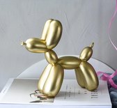 BaykaDecor - Unieke Beeld Ballon Hond - Jeff Koons replica Balloon Dog - Grappige Versiering - Kinderkamer Decoratie - Goud 20 cm