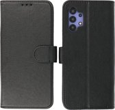 Samsung Galaxy A32 5G Hoesje - Book Case Telefoonhoesje - Kaarthouder Portemonnee Hoesje - Wallet Cases - Geschikt voor Samsung Galaxy A32 5G - Zwart
