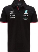 Mercedes - Mercedes Teamline Polo Zwart - Size : M - Lewis Hamilton - Mercedes AMG - Mercedes Formule 1 -