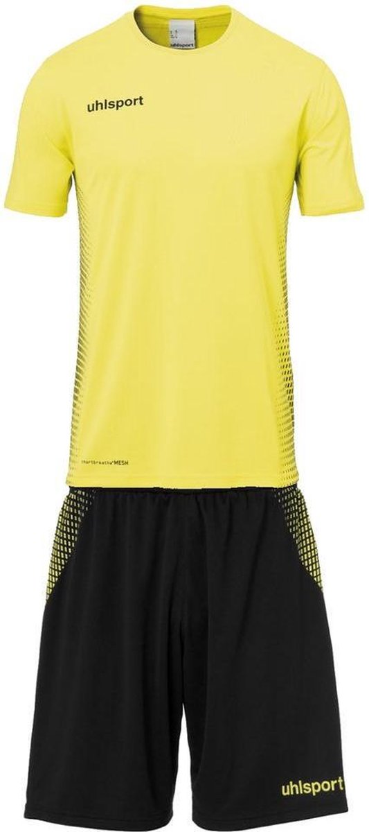 Uhlsport Score Sporttenue Korte Mouw Heren - Fluogeel / Zwart | Maat: XL