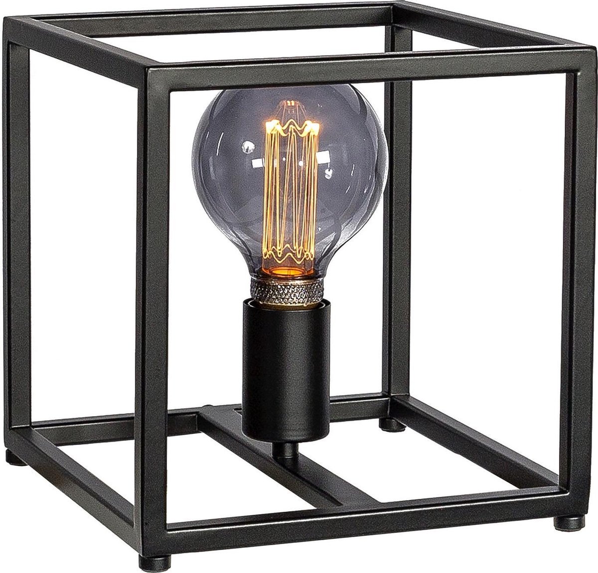 Cage - Tafellamp - small - 22cm - stalen frame - zwart - 1-lichts