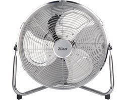 Zilan - Vloerventilator - Heavy duty - retro look - aluminium - 14 inch