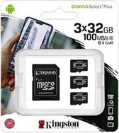 Kingston Technology Canvas Select Plus flashgeheugen 32 GB MicroSDHC Klasse 10 UHS-I - pak van 3