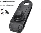 Zeilklemmen 6 grote en 6 mini - zeilclips - dekzeil - afdekzeil klemmen - zeil - zeilringen - klemmen - tent - tentdoek klemmen - luifel klem