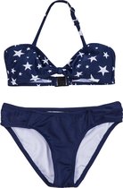 Bikini triangel met bandjes bij de nek  - Donkerblauw ster 164-170
