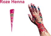NEHA Henna Tattoe Roze 1 stuk - Klassieke Roze Cone - Tijdelijke Tattoeage - Kleur Pasta - Natuurlijk