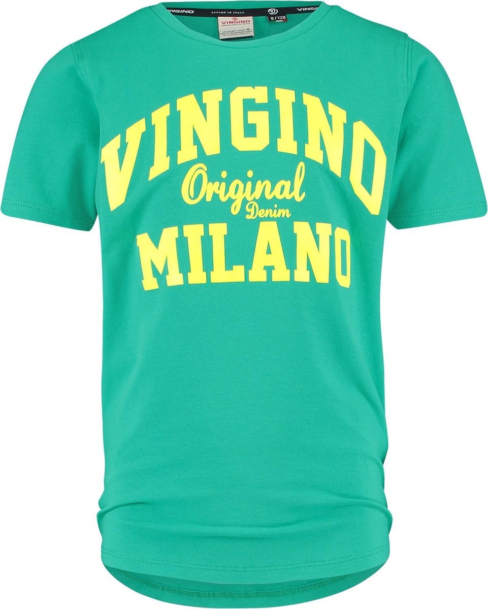 Voorman Boos worden Bereiken Vingino T-shirt Milano Jongens Katoen Groen/geel Maat 116 | bol.com