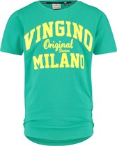 Vingino T-shirt Milano Jongens Katoen Groen/geel Maat 176