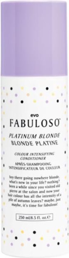 Evo Fabuloso Plantinum Blonde Colour Intensifying Conditioner - 250ml - Conditioner voor ieder haartype