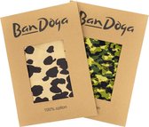Hondenbandana set 'Stoer' | Maat L | 2x Bandana Hond | Hondenkleding | Hondensjaal | Groen | Cheetah | Bandoga