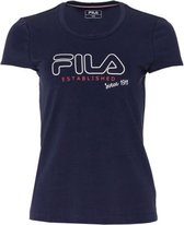 Fila T-Shirt Svenja Dames Navy Tennisshirt - Maat XXL