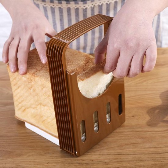 Homiu Bamboe broodsnijder met gids opvouwbare