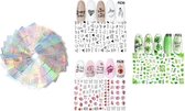 GUAPÀ - Nail Art 3D Sticker & Sjablonen Set - Nagel Decoratie & Versiering Folie - 15 Zelfklevende Sticker Vellen