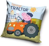 Peppa Pig George loves his Tractor - Sierkussen Kussen 40 x 40 cm (inclusief vulling met ritssluiting)