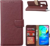 Xssive Hoesje voor Motorola Moto G8 Power - Book Case - Bruin