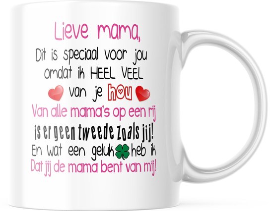 Lieve mama - Mok - Moederdag Cadeautje