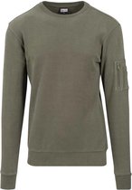 Urban Classics Sweater/trui -S- Interlock bomber Groen