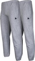 2- Pack Donnay Joggingbroek met elastiek - Sportbroek - Heren - Maat XXL - Licht grijs gemÃªleerd