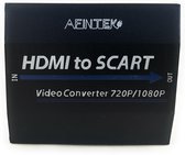 Premium HDMI naar SCART converter / Adapter - Zwart metaal