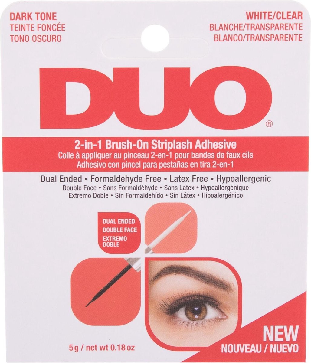 Ardell - Duo 2 - Wimperlijm - Dark Tone - Wit - Transparant - Latex vrij - Hypoallergeen