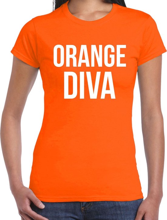 datum reinigen Ramkoers Koningsdag t-shirt orange diva oranje - dames - Kingsday outfit / kleding /  shirt M | bol.com