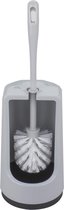 Wc-borstel/toiletborstel met houder grijs 41 cm van kunststof - Toiletgarnituur