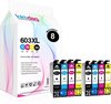 2 X Epson 603xl Zwart met chip, 2 X Epson 603xl Cyaan met chip, 2 X Epson 603xl Magenta met chip, 2 X Epson 603xl Geel met chip