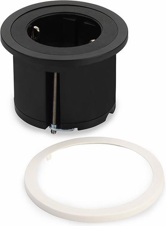 Bachmann Pix - Inbouw stopcontact - 1x 230V - zwart + wit + RVS-look - 2  meter... | bol.com