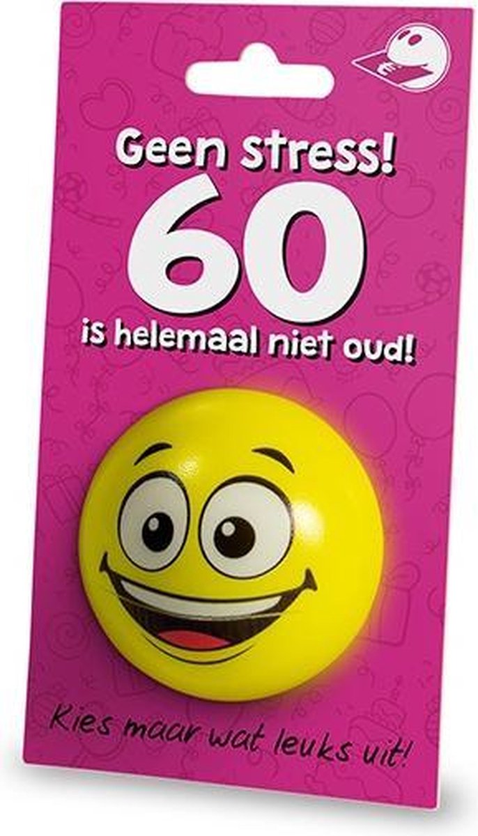 Cadeaukaart + Stressbal  60 Jaar