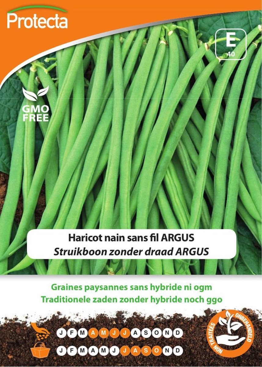 Protecta Groente zaden: Struikboon zonder draad ARGUS