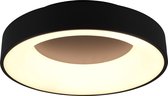 LED Plafondlamp - Plafondverlichting - Torna Gurano - 27W - Warm Wit 3000K - Rond - Mat Zwart - Aluminium