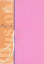 Jeje - Illusion paper baby roze - 4 vellen - 215 grams - holografisch hobbypapier - a4 illusie papier pink