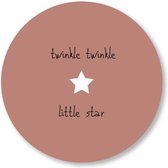Kleine Binky - Muurcirkel - Twinkle twinkle old pink - Forex - 25cm