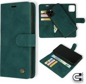 Casemania Hoesje Geschikt voor Apple iPhone 11 Pro Max Emerald Green - 2 in 1 Magnetic Book Case