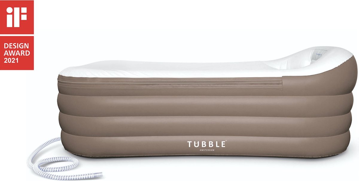 Tubble® Royale air bath - 255L - Ambient Taupe - opblaasbaar ligbad – voor volwassenen