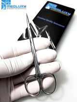 MEDLUXY PRO - Nagelriemschaar (huid- en vellenschaartje) - EXCLUSIEF - Classic gebogen TIP - Micro Fijn Spits / Scherp punt - 11 cm - (Nagelriemknipper) Cuticle Scissor