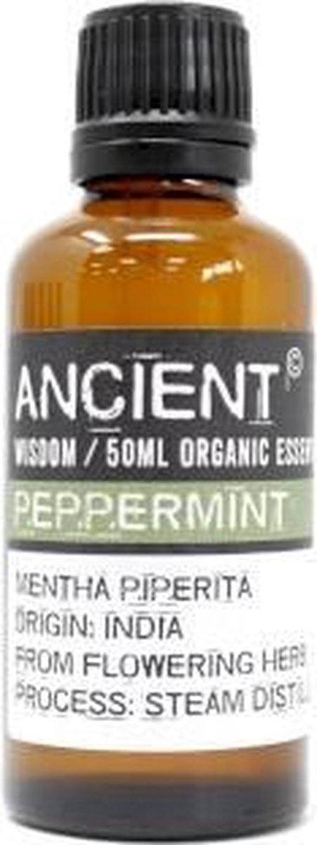 Goedkoopste Biologische Etherische Olie Pepermunt - 50ml - Essentiële Oliën - Aromatherapie - Essentiële Pepermuntolie