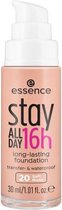 Essence stay ALL DAY 16h long-lasting Foundation 30 ml Pompflacon Crème 20 Soft Nude