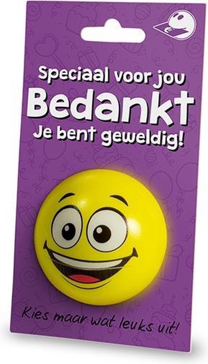 Cadeaukaart + Stressbal  Bedankt