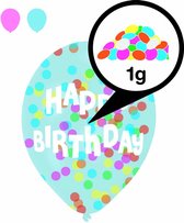 Amscan Confettiballonnen Happy Birthday Latex 27,5 Cm 6 Stuks