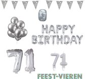 71 jaar Verjaardag Versiering Pakket Zilver