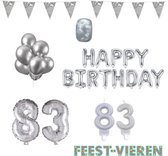 83 jaar Verjaardag Versiering Pakket Zilver